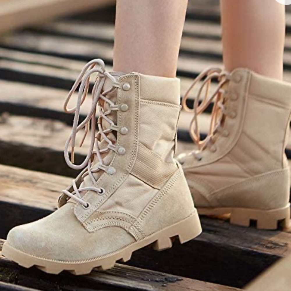 Men Hiking Boots Classic Combat, Special Forces, Tactical Flight - Picture 2 of 15